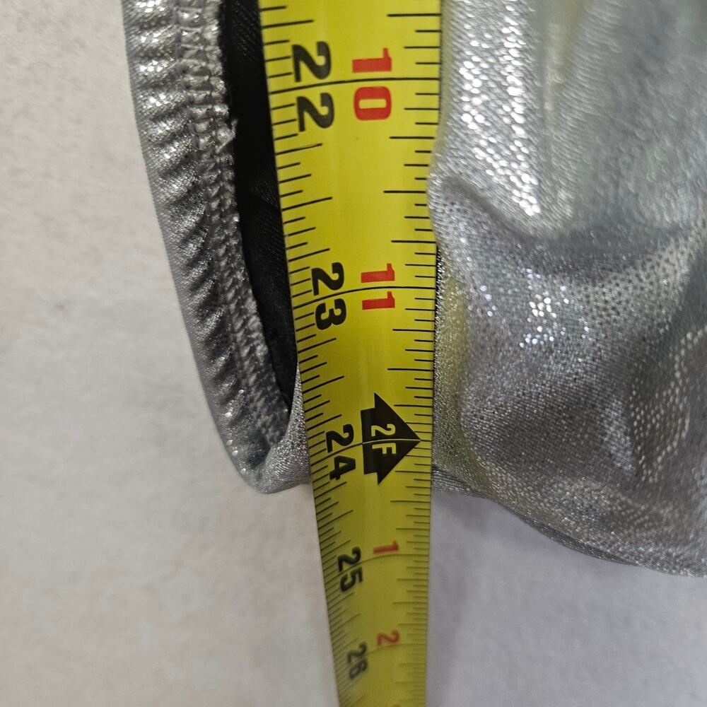 Dolfin Metallic Silver Foil One Piece Swimsuit Womens Size 32 Made in USA Shiny - Picture 6 of 7